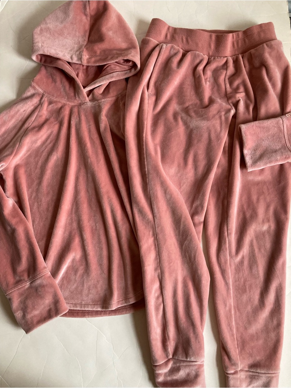 DSG dick’s sporting goods plush fleece joggers hoodie set 10 12 EUC